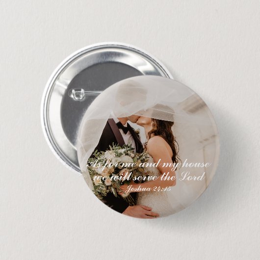 Christlich Scripture Wedding Foto Button (Vorne & Hinten)