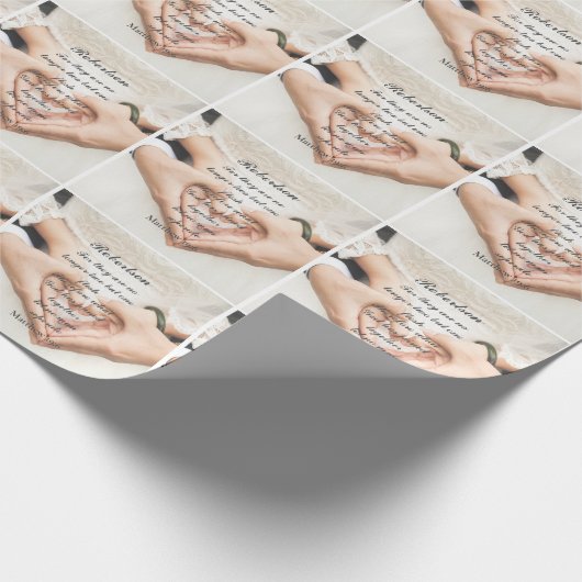 Christlich Scripture Wedding Foto Geschenkpapier (Ecke)