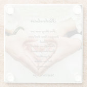 Christlich Scripture Wedding Foto Glasuntersetzer (Rückseite)