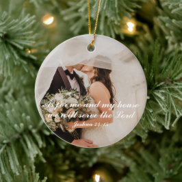 Christlich Scripture Wedding Foto Keramik Ornament