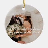 Christlich Scripture Wedding Foto Keramik Ornament (Vorne)