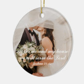 Christlich Scripture Wedding Foto Keramik Ornament (Links)