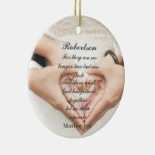 Christlich Scripture Wedding Foto Keramik Ornament (Rechts)