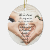 Christlich Scripture Wedding Foto Keramik Ornament (Links)