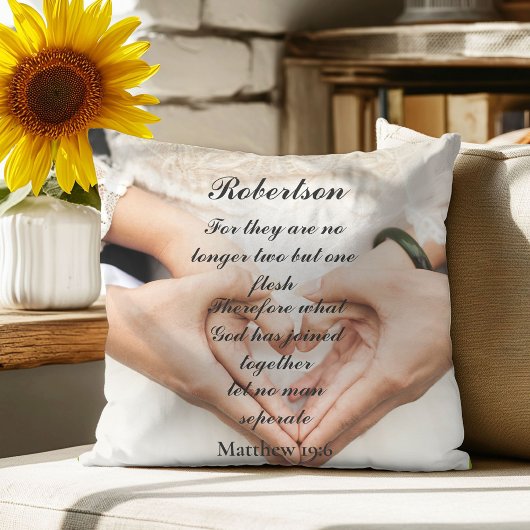 Christlich Scripture Wedding Foto Kissen