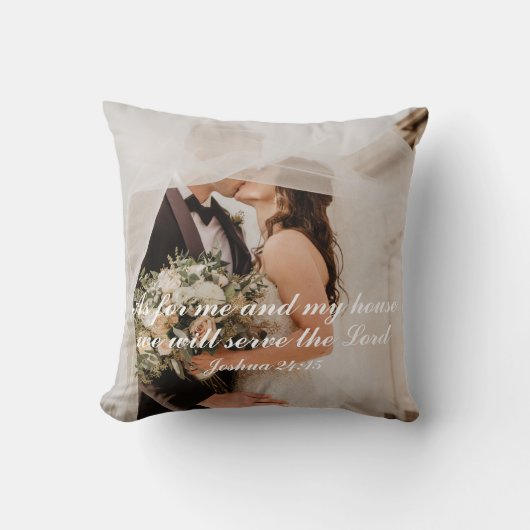 Christlich Scripture Wedding Foto Kissen (Vorderseite)