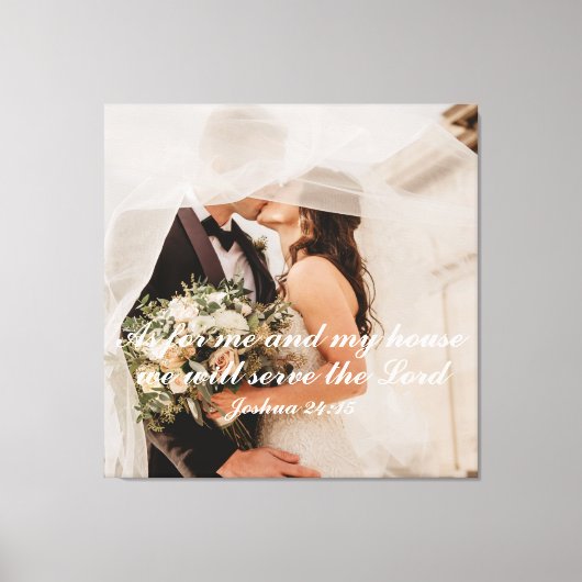 Christlich Scripture Wedding Foto Leinwanddruck (Vorderseite)