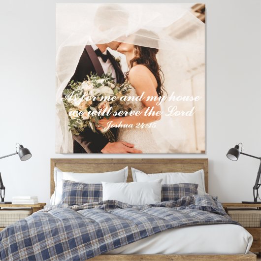 Christlich Scripture Wedding Foto Leinwanddruck (Insitu (Schlafzimmer))