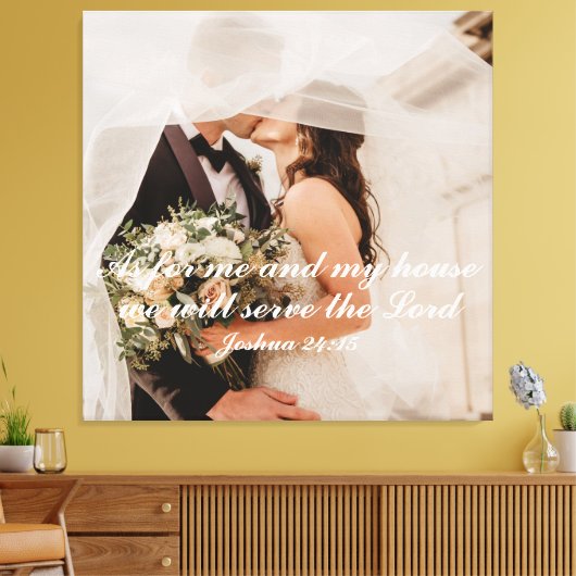 Christlich Scripture Wedding Foto Leinwanddruck (Insitu (Wohnzimmer))
