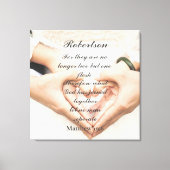 Christlich Scripture Wedding Foto Leinwanddruck (Vorderseite)