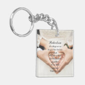 Christlich Scripture Wedding Foto Schlüsselanhänger (Vorderseite links)