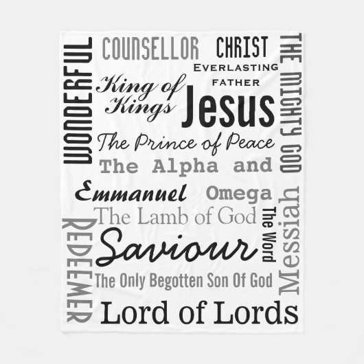 Christlich siebzehn Namen Jesu Fleecedecke (Vorderseite)