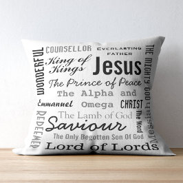 Christlich siebzehn Namen Jesu Kissen