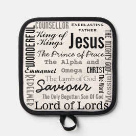 Christlich siebzehn Namen Jesu Topflappen