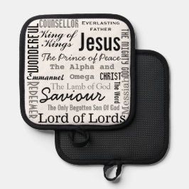 Christlich siebzehn Namen Jesu Topflappen