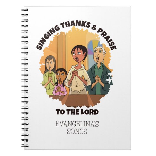 Christlich SINGDANKS UND PRAISEISCHER Kirchenchor Notizblock (Vorderseite)