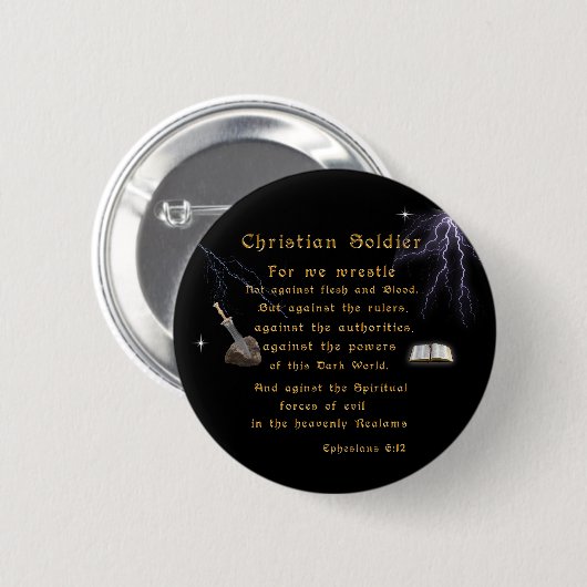 Christlich Soldaten Button (Vorne & Hinten)