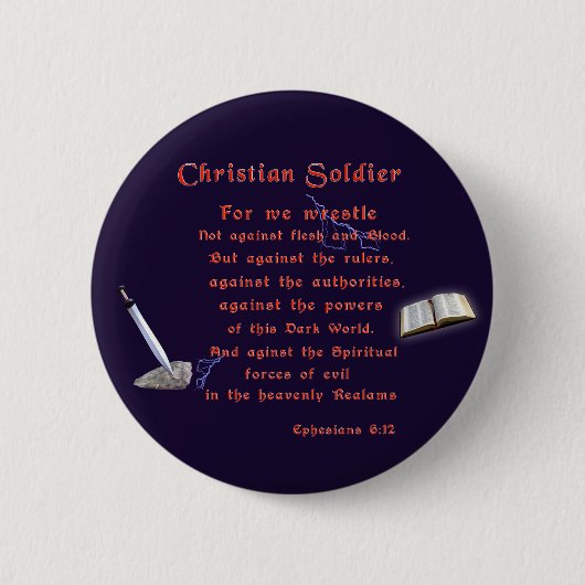Christlich Soldaten Button (Vorderseite)