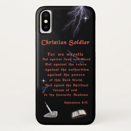 Christlich Soldaten Case-Mate iPhone Hülle (Rückseite)