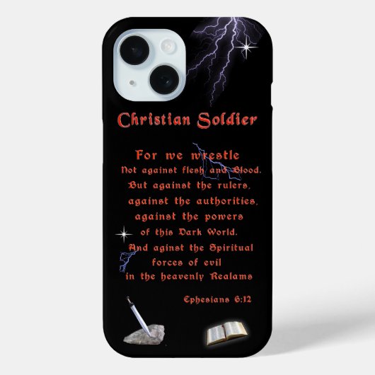 Christlich Soldaten Case-Mate iPhone Hülle (Rückseite)