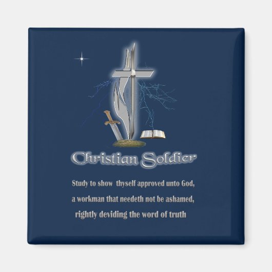 Christlich Soldier Magnet (Vorne)