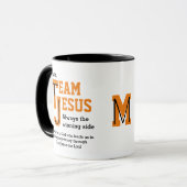 Christlich TEAM JESUS Monogram Tasse (Vorderseite Links)
