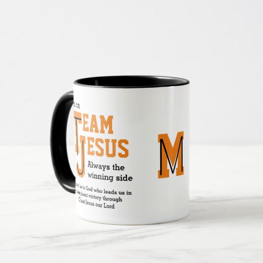 Christlich TEAM JESUS Monogram Tasse (Vorderseite Links)