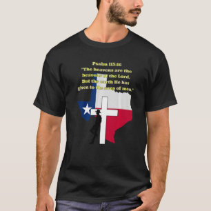 Christlich Texas Cowboy Religious Gebet Jesus Bibl T-Shirt