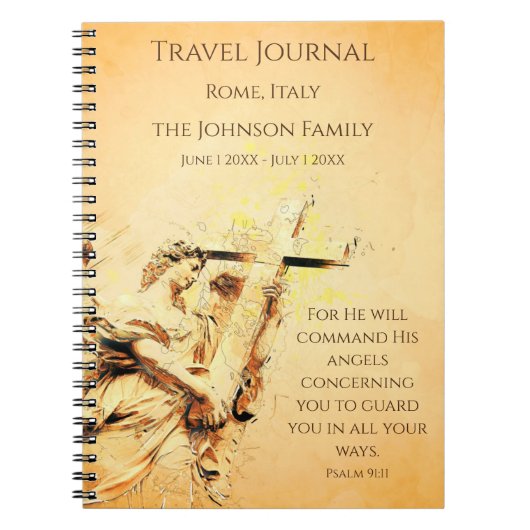 Christlich Travel Journal Personalisiert Notebook Notizblock (Vorderseite)