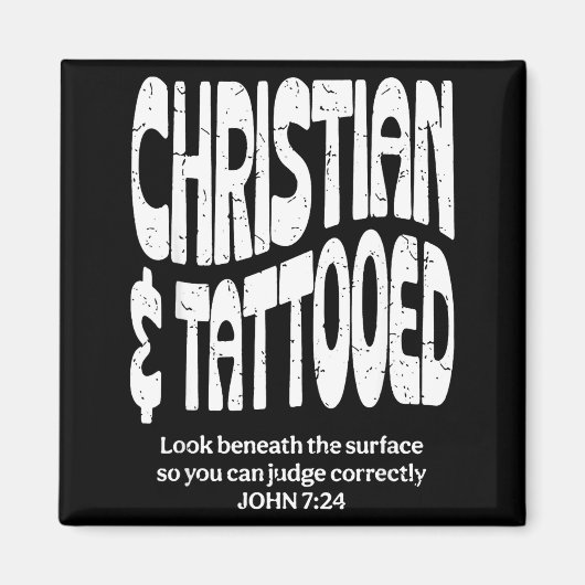 Christlich und tätowiert magnet (Vorne)