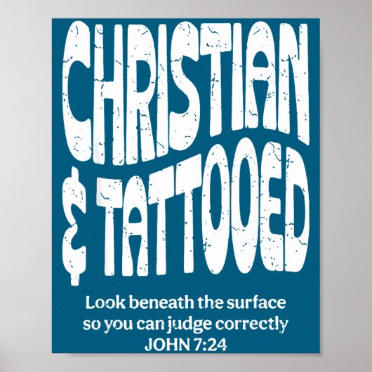 Christlich und tätowiert poster (Vorne)