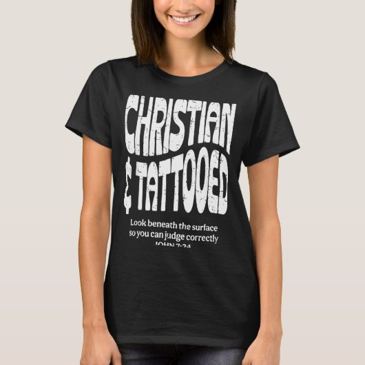 Christlich und tätowiert T-Shirt (Vorderseite)