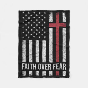 Christlich Uns USA-Flagge Amerikanisch Christ Glau Fleecedecke