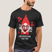 Christlich VALENTINE GNOME Red Hearts Couples T-Shirt (Vorderseite)