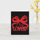 Christlich Valentine Love Coquette Bow Bible Verse Karte (Gelbe Blume)