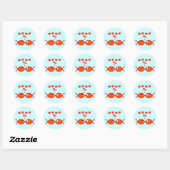 Christlich Valentine Orange v2 Runder Aufkleber (Blatt)