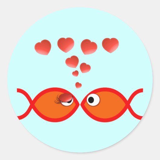 Christlich Valentine Orange v2 Runder Aufkleber (Vorderseite)