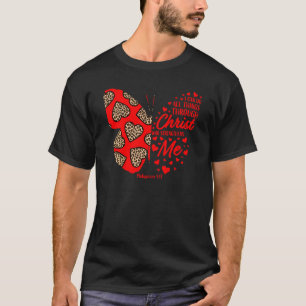 Christlich Valentine S Day Ihr Cheetah Druckknopf T-Shirt