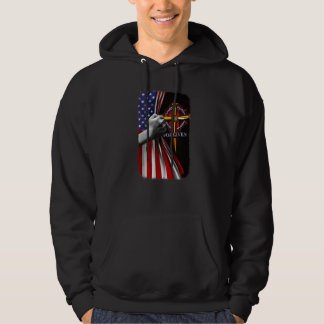 Christlich Vergeben Jesus Löwe Amerikanische Flagg Hoodie