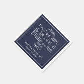 Christlich Verse Typografie Navy Blue Abschluss Serviette (Ecke)