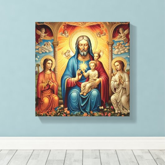 Christlich Wall Art Motif Leinwanddruck (Insitu (Holzboden))