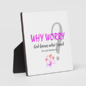 Christlich WARUM SORGEN? GOTT WEISS Matt 6:25 Phil Fotoplatte (Vorderseite)