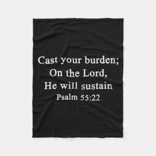 Christlich wirf deine Last auf den Herrn Psalm 55_ Fleecedecke