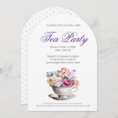 Christlich Women Tee Party Einladung (Vorne/Hinten)