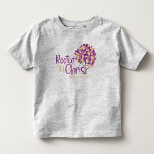 Christlich wurzelt in Christ Kolossians 2:7 Name h Kleinkind T-shirt (Vorderseite)
