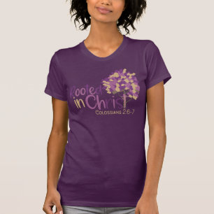 Christlich wurzelt in Christ Kolossians 2:7 Name h T-Shirt