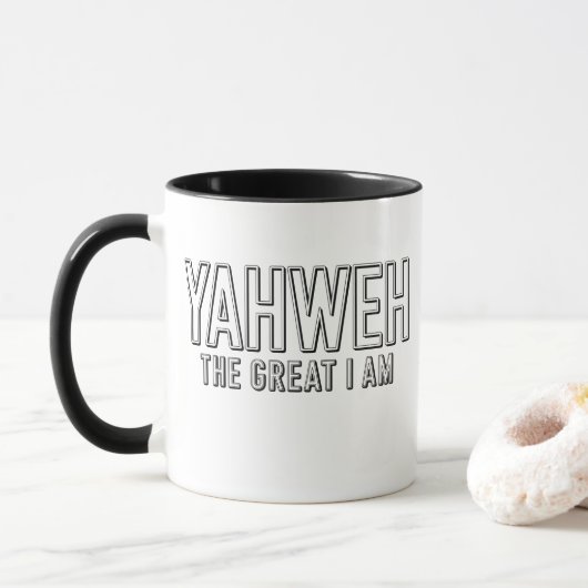 Christlich YAHWEG Das große Ich bin Tasse (Mit Donut)