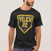 Christlich Yelich Zuhause Plate Gameday Christlich T-Shirt (Vorderseite)