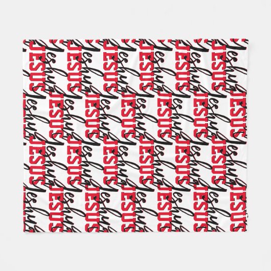 Christlich YESHUA JESUS Fleecedecke (Vorderseite (Horizontal))