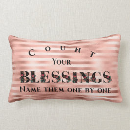 Christlich Zählen Sie Ihre Segen Rose Gold Lendenkissen